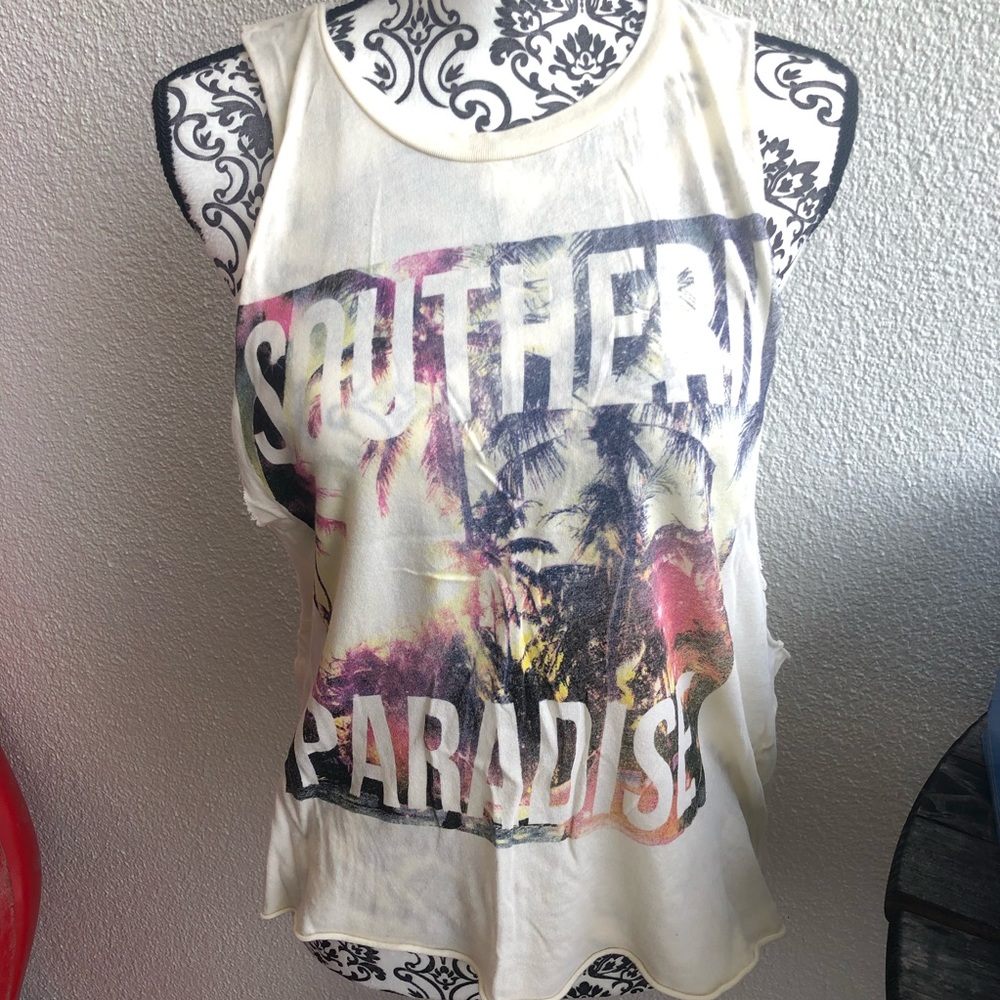 Forever 21 Southern Paradise Palm Muscle Tank